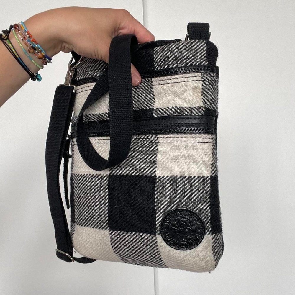 Wool plaid crossbody bag by Duluth Pack